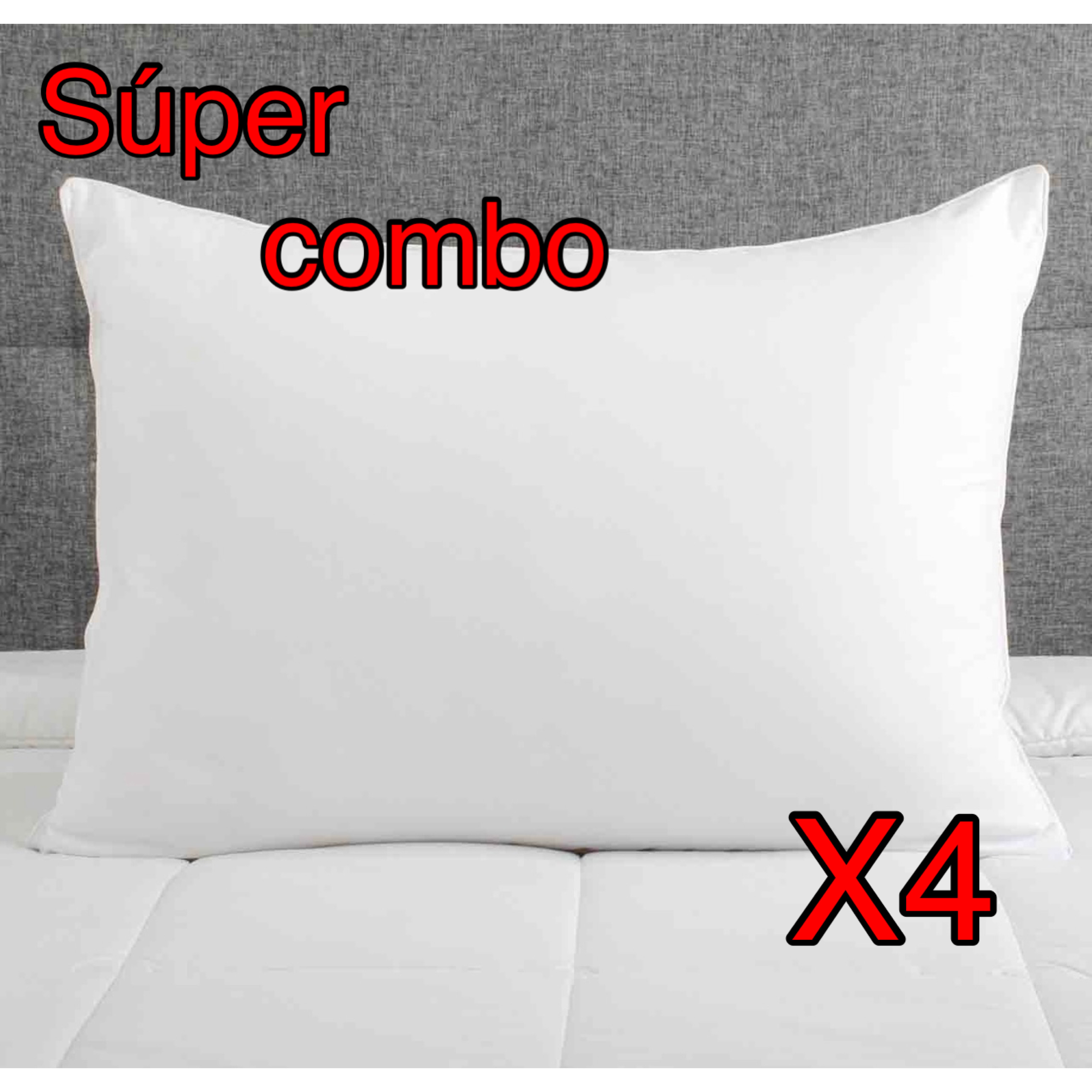 Set x4 almohadas siliconada 40x60